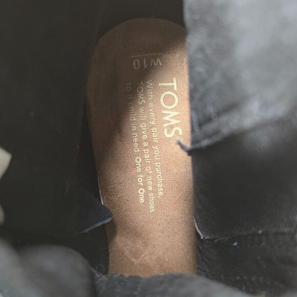 Toms Majorca Black Suede Open Toe Bootie Heels 10 - Picture 9 of 11